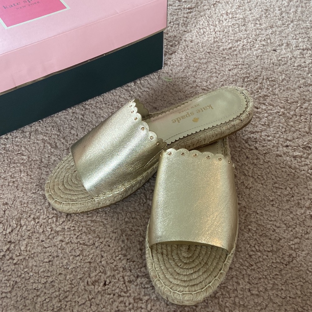 Kate Spade Giovanna Metallic Leather Flats
